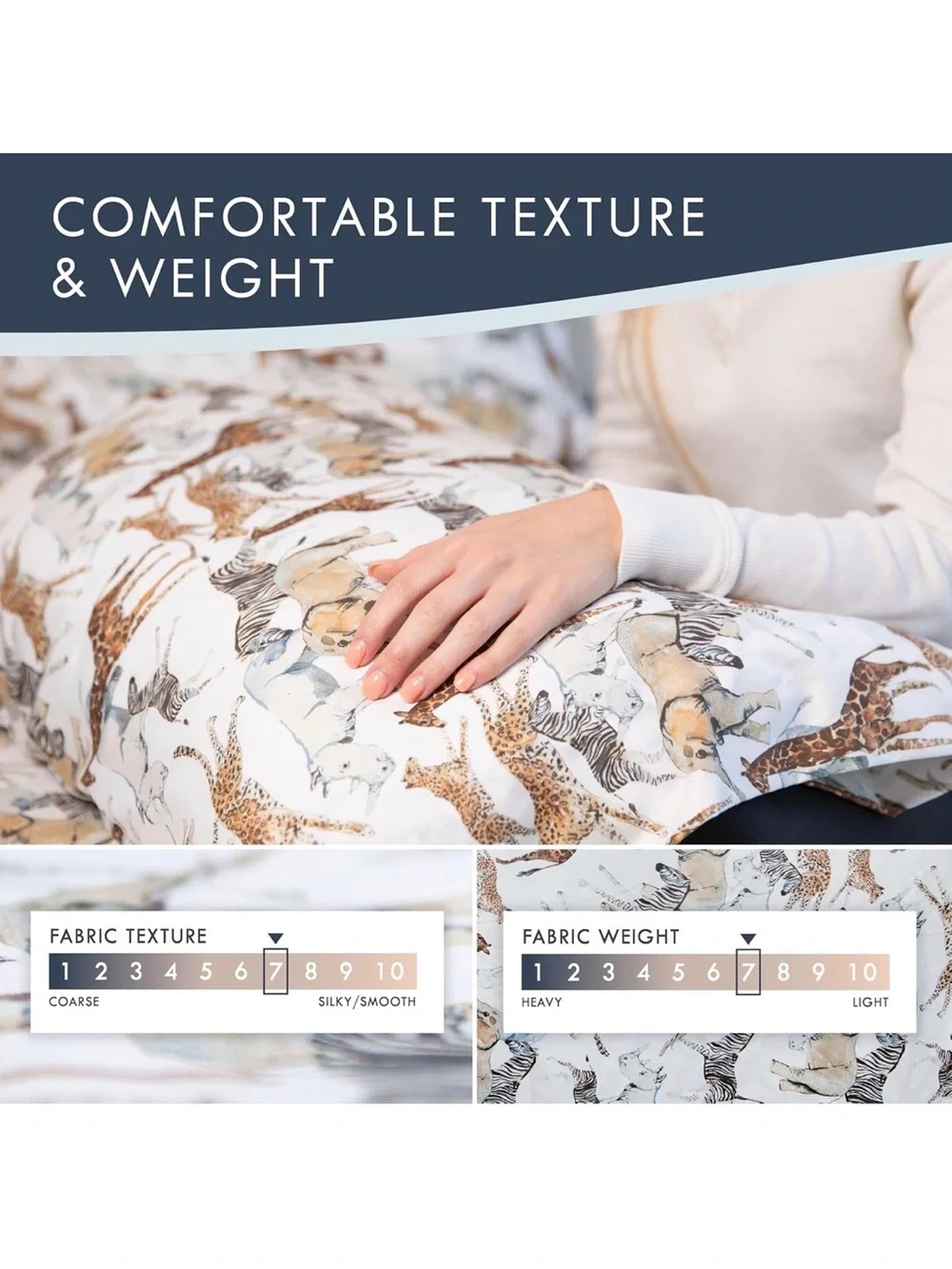 Safari Animal Print Twin Sheet Set